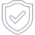 A shield with a checkmark icon