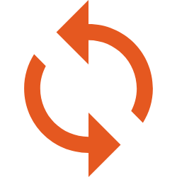 Two arrows in the shape of a circle icon